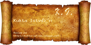 Kukta István névjegykártya